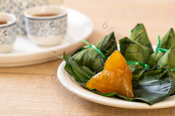粽子或中国传统糯米水饺