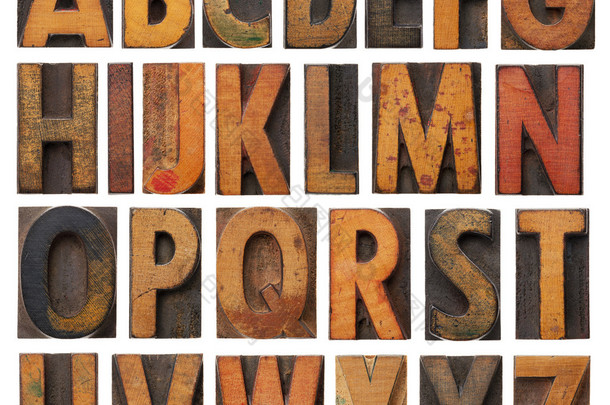 老式木制字母集