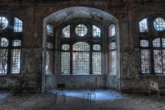 在 beelitz 的旧废弃的疗养院