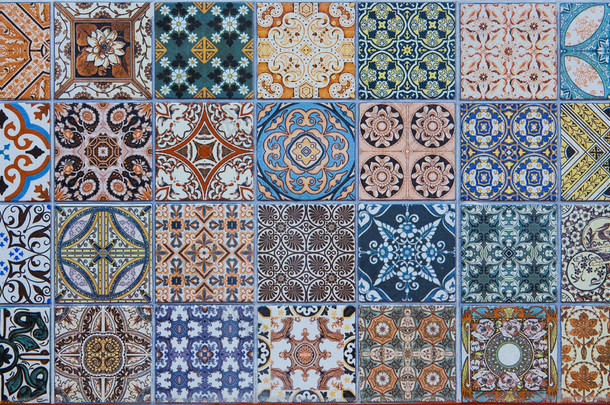 葡萄牙瓷砖的模式.