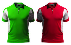 Blank polo t-shirt design template (front) with zipper