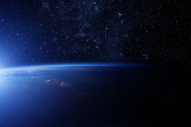 行星地球从空间。由<strong>美国</strong>国家航空航天局提供的这张图片的一些元素