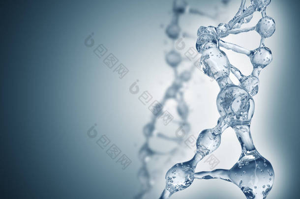 美丽背景下的DNA分子