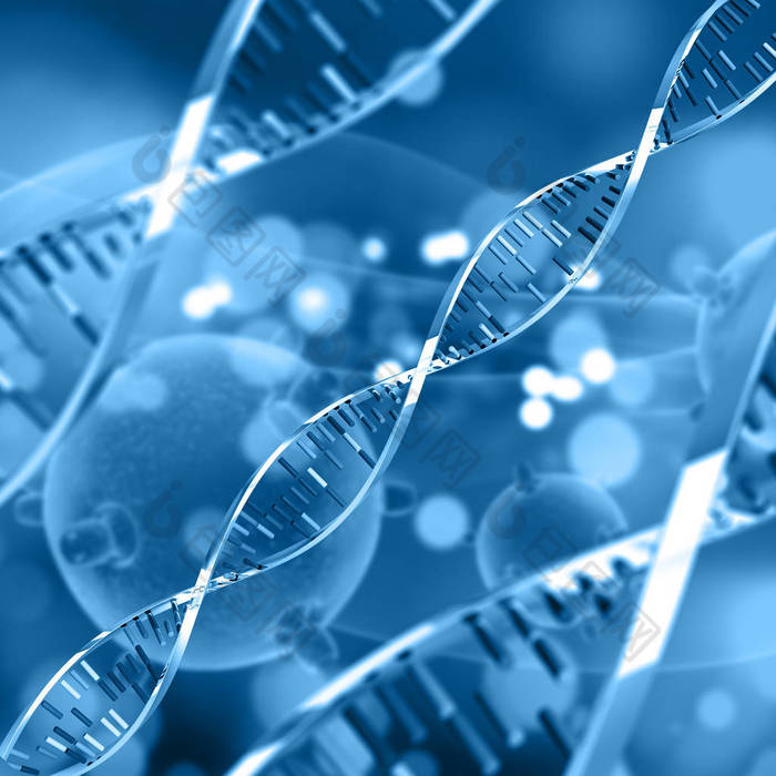 三维医学背景与 Dna 链