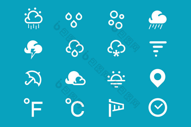 天气和预测<strong>的</strong>图标