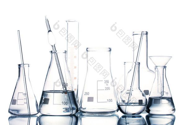 不同<strong>实验</strong>室玻璃器皿用水和用反射隔离白空