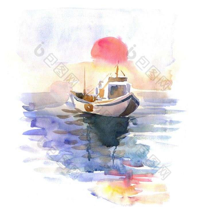 如何画水彩画船水彩怎么画船– 博物迷