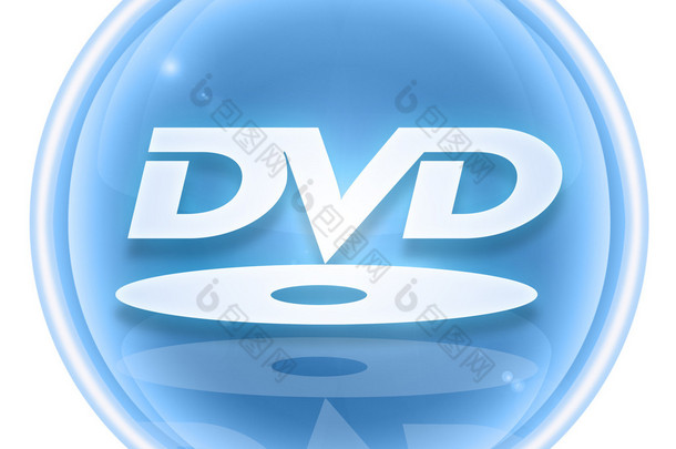 dvd <strong>图标</strong>冰，在白色背景上孤立.