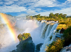 伊瓜苏瀑布，自然的新七大奇观之一。阿根廷.
