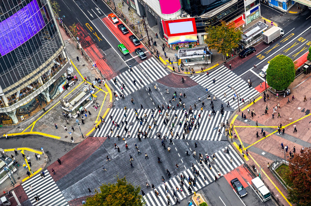 涩谷十字路口，<strong>东京</strong>，日本.