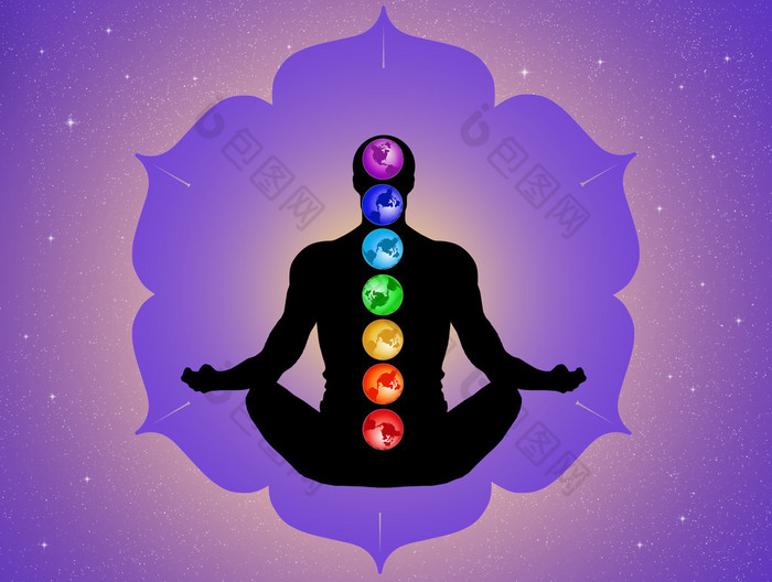 七个脉轮的插图图片-包图网企业站