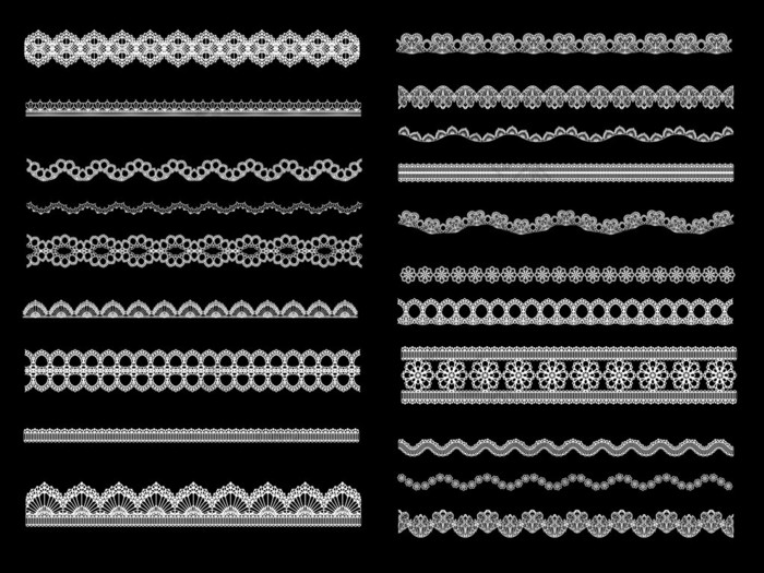 白色花边图案