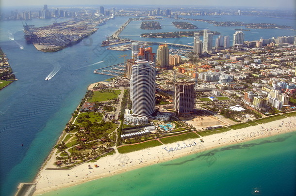 迈阿密天际线-从平面视图