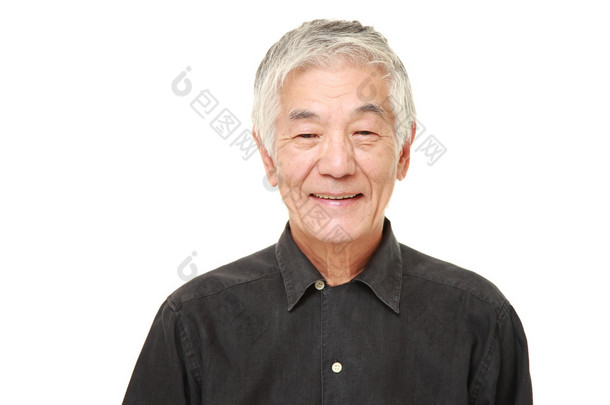 日本老人微笑