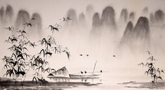 中国水墨山水画