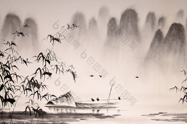中国水墨山水画