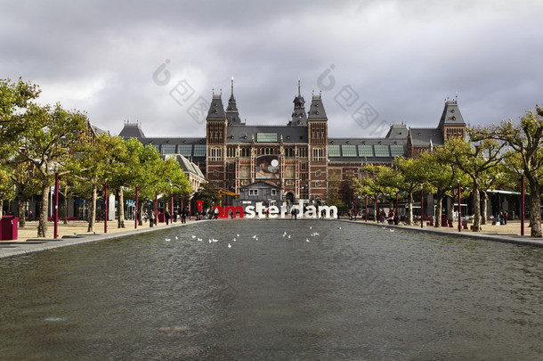 荷兰，阿姆斯特丹，国立博物馆门面
