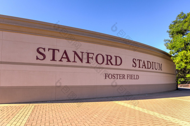 斯坦福体育场是室外的竞技体育场上斯坦福大学