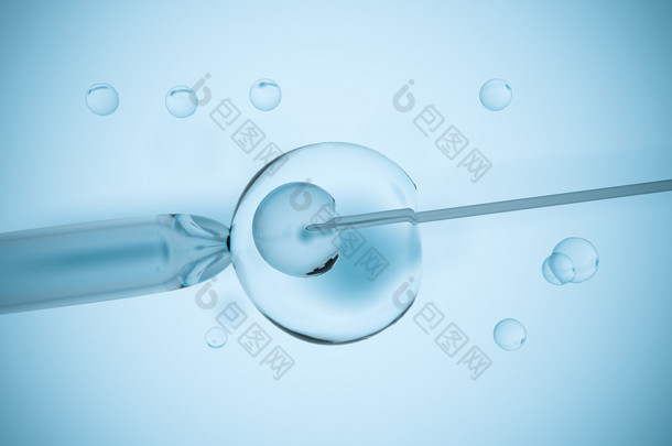 Ivf (体外受精) 3d 数码<strong>插图</strong>。生育观念