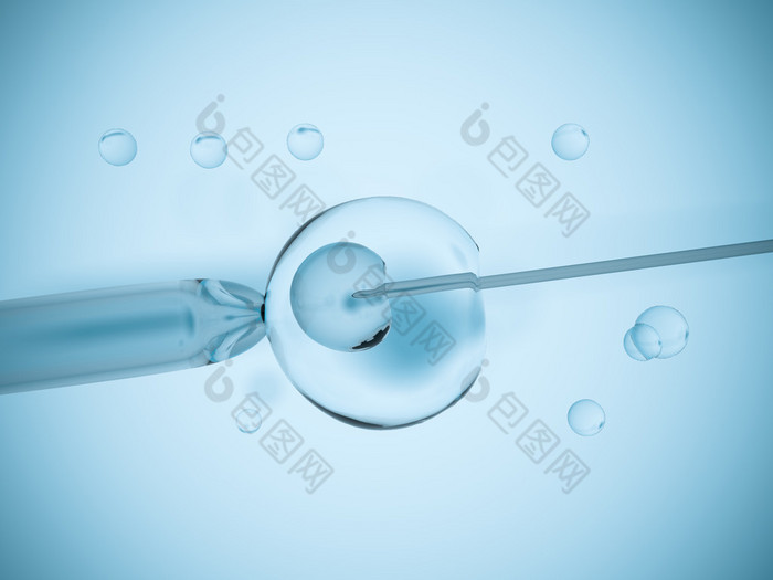 Ivf (体外受精) 3d 数码插图。生育观念