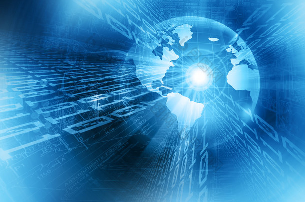 全球商业的<strong>最佳</strong>互联网概念。环球，发光的线条在技术背景。电子、 Wi-Fi 、射线、符号、互联网、电视、移动和卫星通信