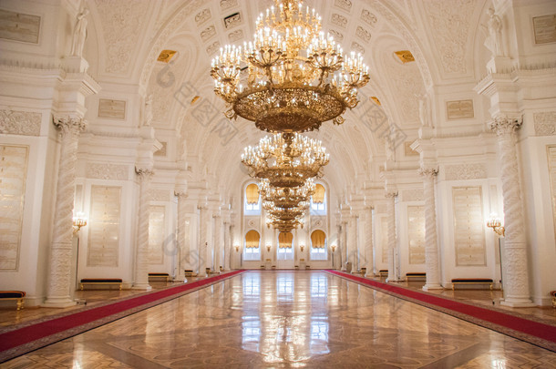 克里姆林宫，<strong>莫斯科</strong>的 georgievsky 大厅
