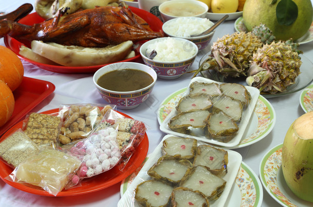 中国农历新年文化的各种食物