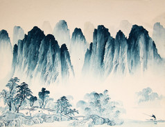 中国山水画水彩