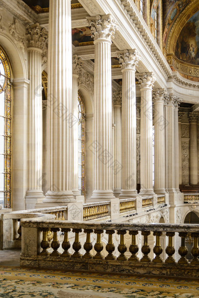 VERSAILLES, FRANCE - JUNE 19, 2013: Interior of Chateau de Versailles (Palace of Versailles) near Pa