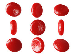 红色的血液细胞红细胞内动脉或毛细管的血管. 