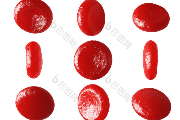 红色的血液细胞红细胞内动脉或毛细管的血管. 