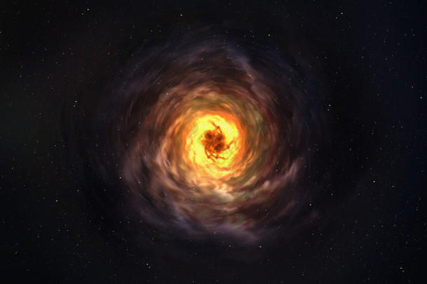 令人难以置信的美丽的螺旋星系，在宇宙<strong>深处</strong>的某个地方