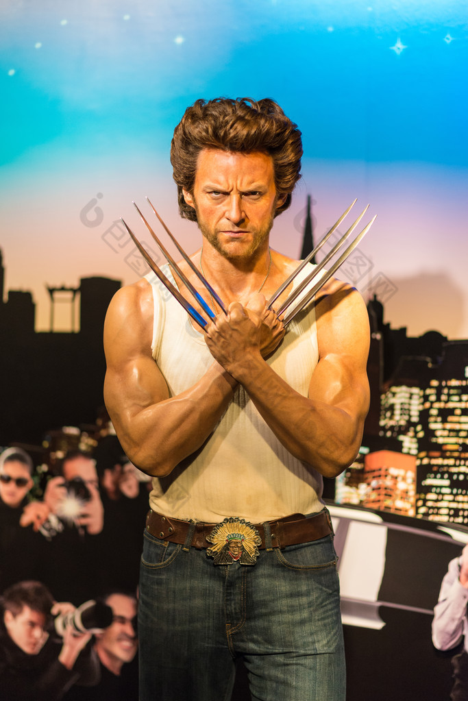 A waxwork of Wolverine on display at Madame Tussauds