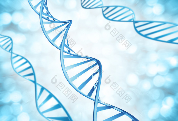 放大的 Dna 分子遗传绞线