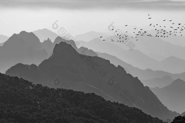 中国黄山美丽的风景