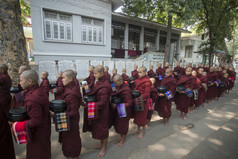 亚洲缅甸曼德勒阿马拉布拉摩诃 Ganayon 比修道院