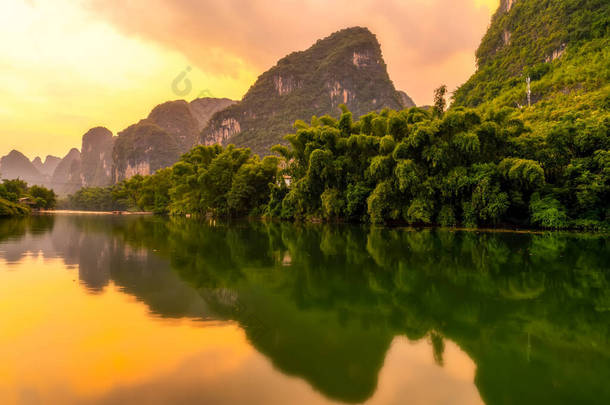 桂林美丽的风景与自然景观
