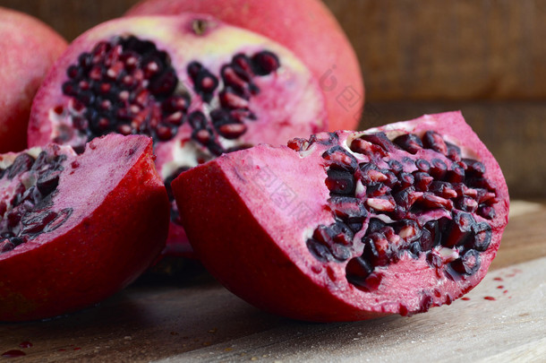 Autumn pomegranate fruit. 