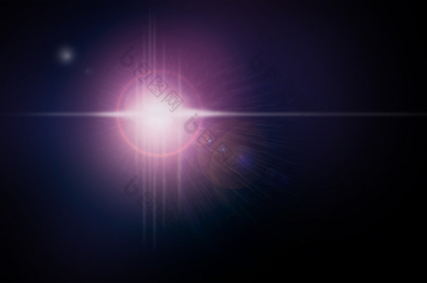 Lens flare camera photography light effect. Pink, blue and white blurry lines, spots, specs, dots, g
