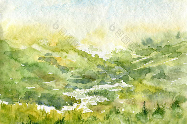 <strong>抽象</strong>的水彩风景