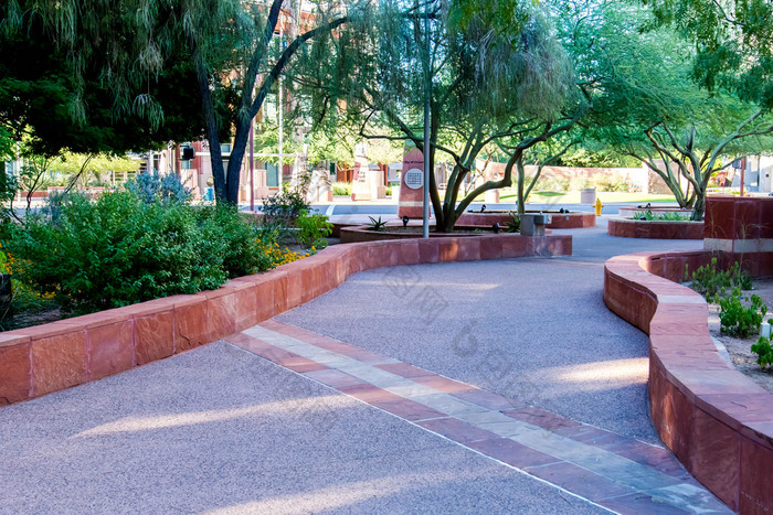 城市的街景和建筑物在市中心凤凰城，亚利桑那州