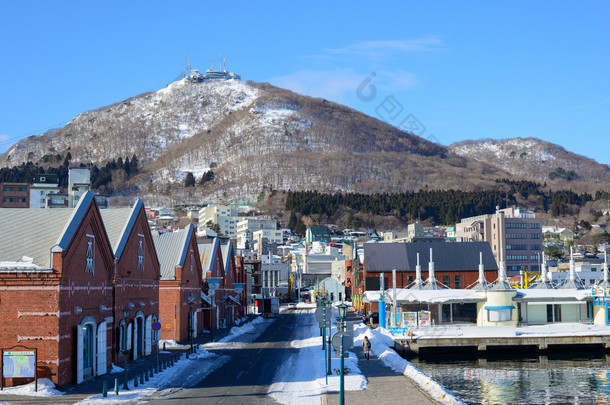 在北海道函馆市金卫红砖仓库