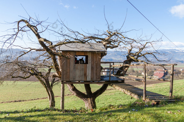 树上的房子-小屋-农场