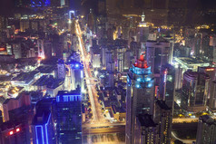 城市风貌景观的现代城市深圳的夜晚