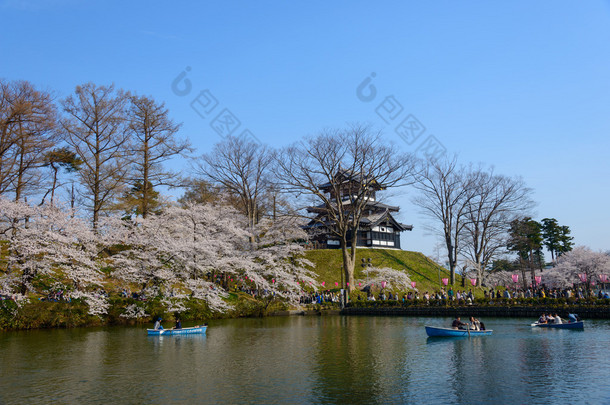 樱花和高田城堡