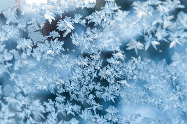 有光泽的冬天<strong>冰</strong>窗花