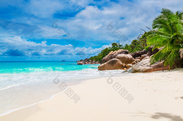 塞舌尔群岛热带海滩