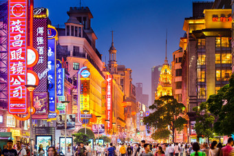 在上海的 Shoppping 街图片
