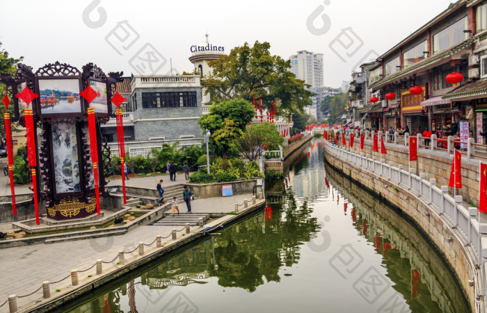 运河桥步行街荔枝湾卢湾广州广东图片-包图网企业站