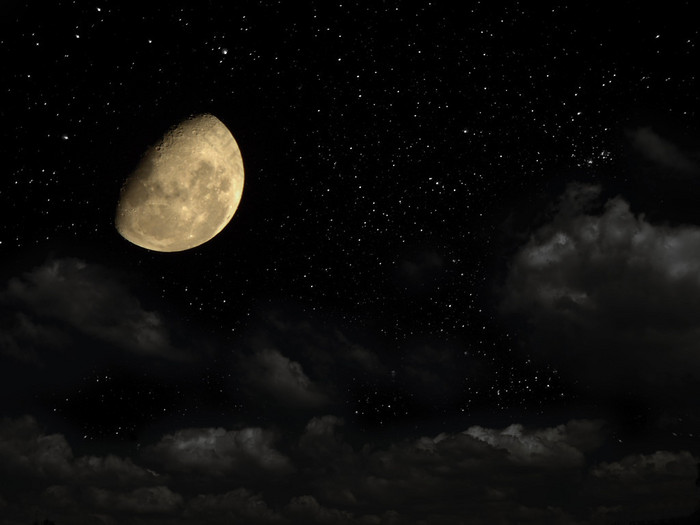 夜晚的天空与星星和月亮夜晚天空图片-包图网企业站